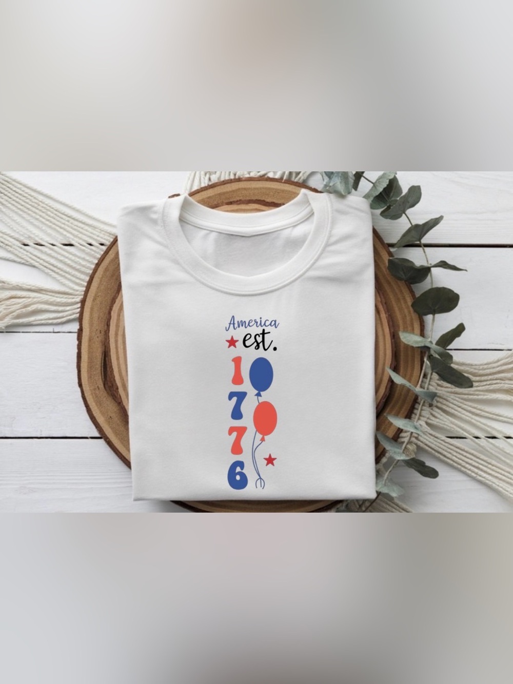 America Est 1776 Graphic Tee | 4th of July Shirt | Patriotic Tee